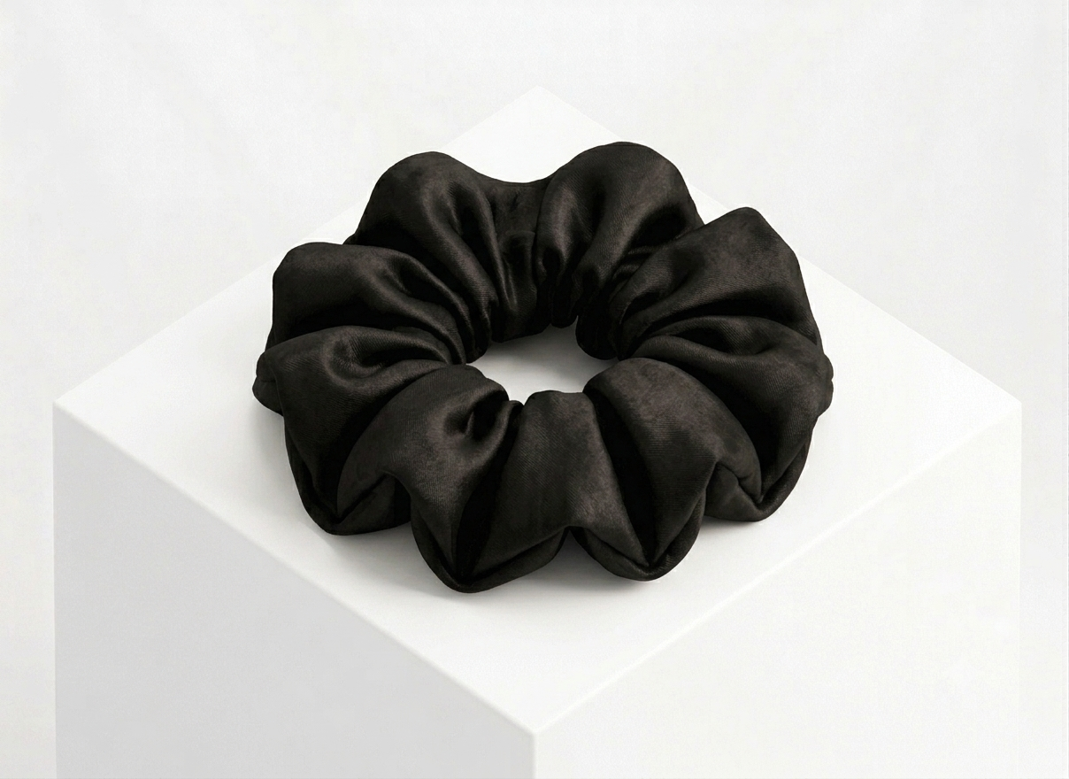 Black Silk Scrunchie