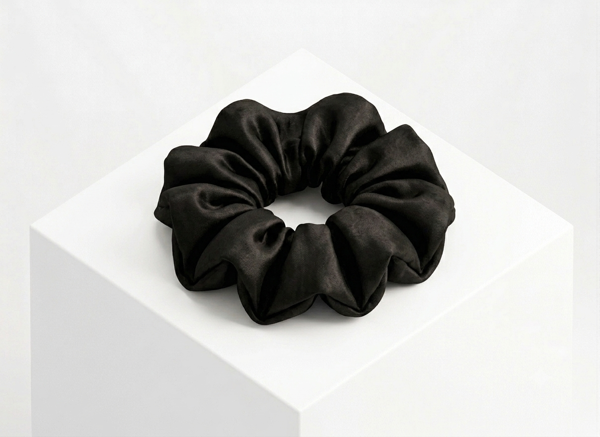 Black Silk Scrunchie