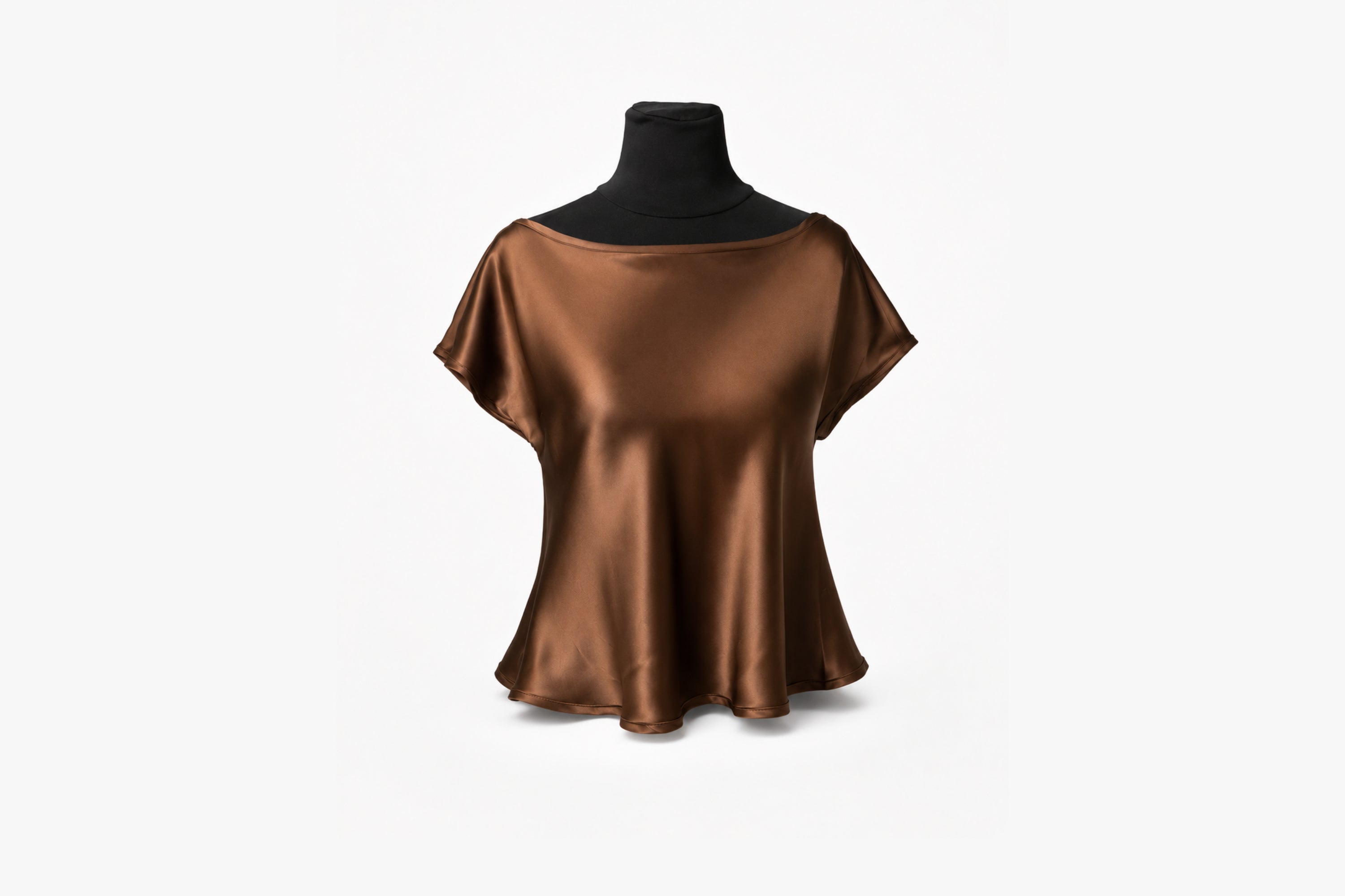 Brown Silk Top